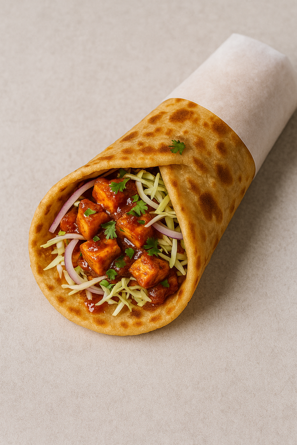 Schezwan Paneer Kathi Roll